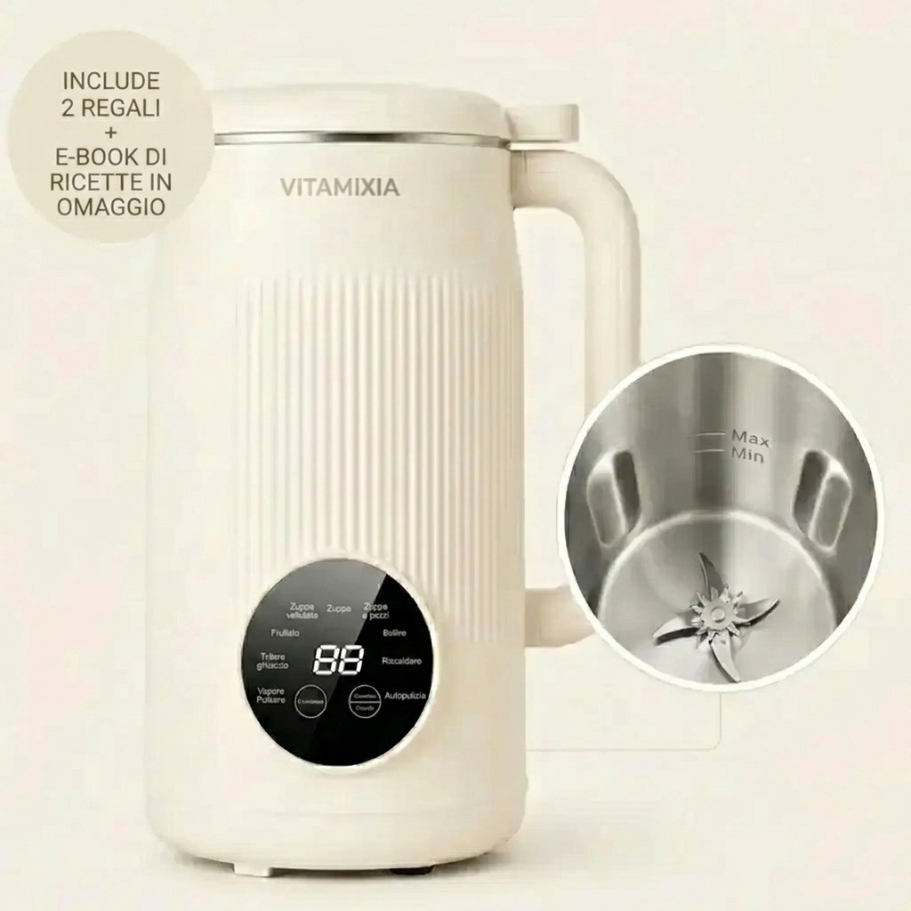VitaMixia 8-in-1: Risparmia 624€/Anno di Latte Vegetale